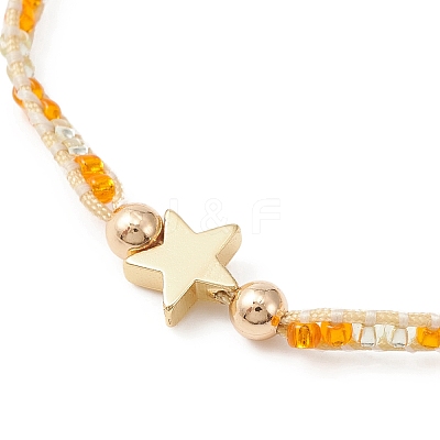 Star Cross Heart Adjustable Braided Bracelet Sets BJEW-MZ00043-1