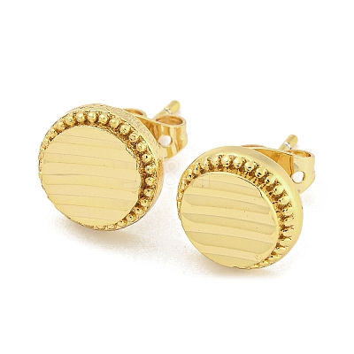 Brass Ear Studs EJEW-P261-06G-1