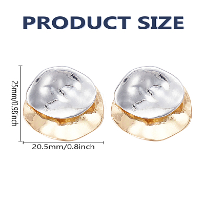 1Pair Zinc Alloy Stud Earrings for Women EJEW-LP0008-004-1