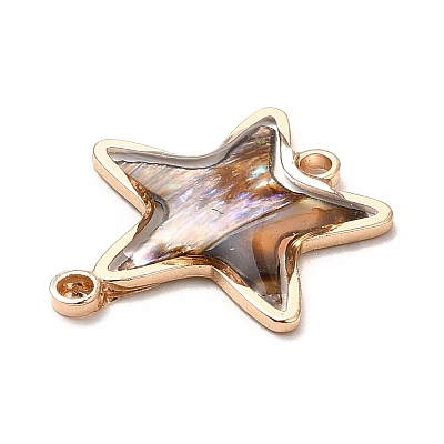 Rack Plating Brass Enamel Connector Charms X-KK-K252-11G-02-1