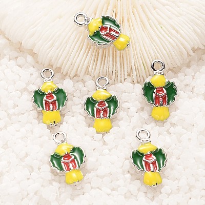 Christmas Decoration Alloy Enamel Pendants ENAM-K037-PJ019-07P-1