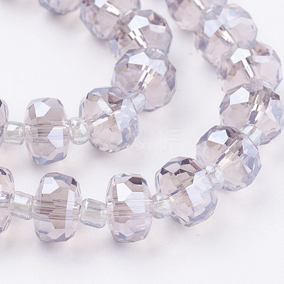 Electroplate Glass Beads Strands EGLA-E051-PL8mm-B03-1