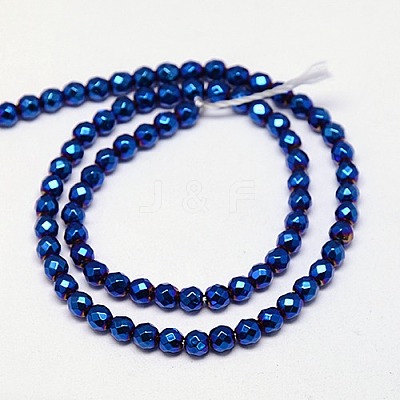 Electroplate Non-magnetic Synthetic Hematite Beads Strands G-J169B-2mm-03-1