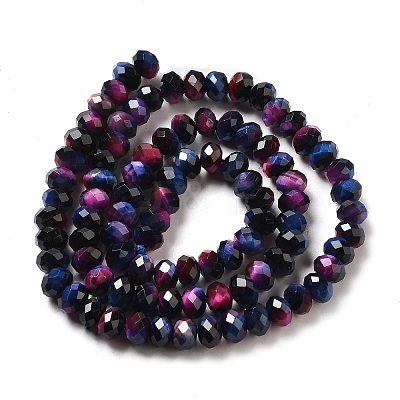 Natural Rainbow Tiger Eye Beads Strands G-NH0002-D02-02-1