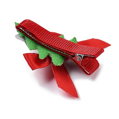Christmas Theme Cloth Felt Fabric Alligator Hair Clip OHAR-R100-01C-1