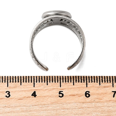 304 Stainless Steel Cuff Ring Components X-STAS-V012-01A-P-1
