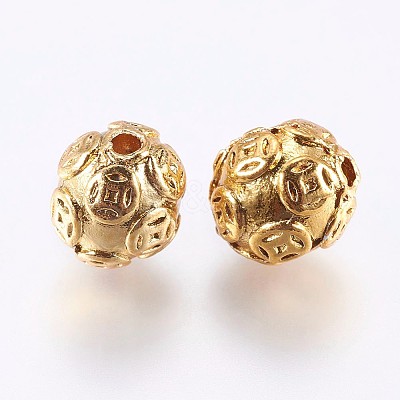 Brass Beads KK-BC0005-43G-1