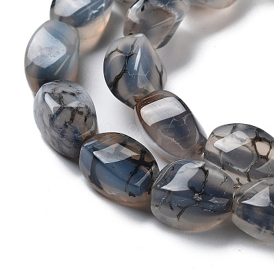 Natural Dragon Veins Agate Beads Strands G-G172-01V-1
