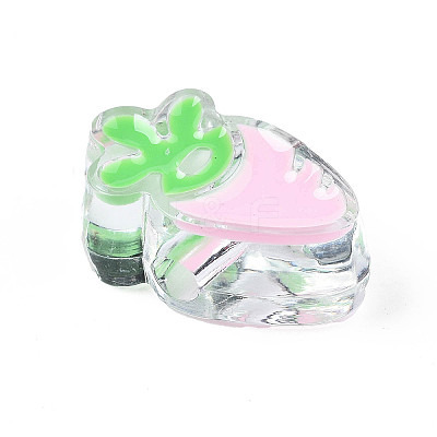 Transparent Acrylic Enamel Beads OACR-N130-025-02-1