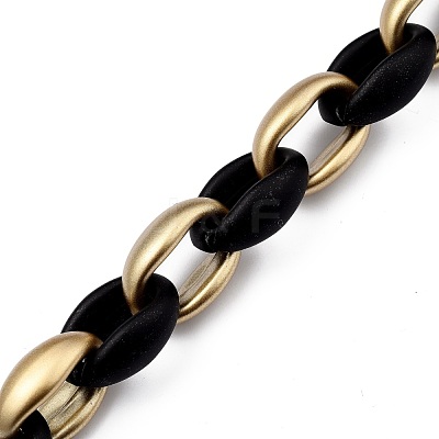 Handmade Spray Painted CCB Plastic Cable Chains AJEW-JB00739-1