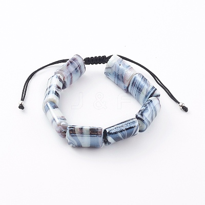 Adjustable Nylon Thread Braided Bead Bracelets BJEW-JB06070-02-1