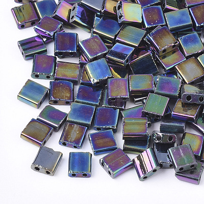 Electroplate Opaque Glass Seed Beads SEED-S023-20C-05-1