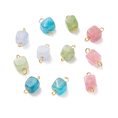 Natural Dolomite Connector Charms PALLOY-JF01678-1