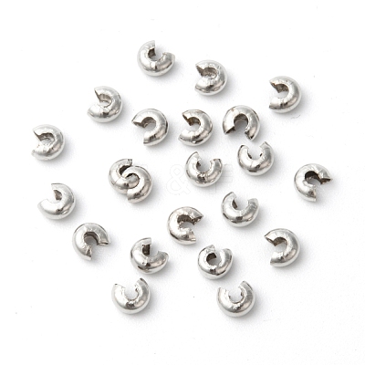Iron Crimp Beads Covers X-IFIN-H028-N-1