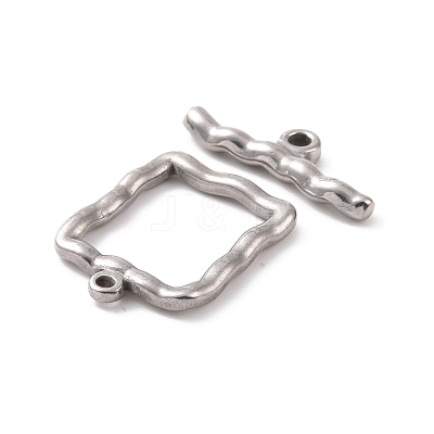 Non-Tarnish 304 Stainless Steel Toggle Clasps STAS-A067-03P-1