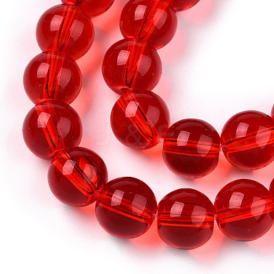 Transparent Glass Beads Strands X-GLAA-T032-T8mm-09-1
