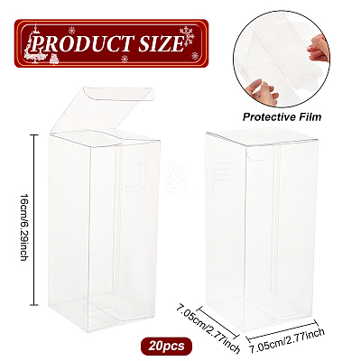 Foldable Transparent PVC Boxes CON-WH0068-28-1