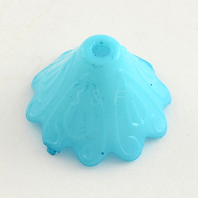 Opaque Acrylic Flower Bead Caps SACR-Q099-M81-1