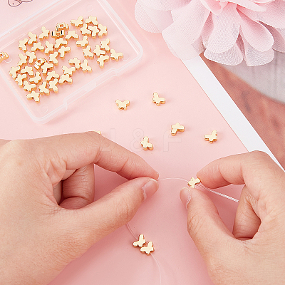 50Pcs Brass Beads KK-BBC0002-59-1