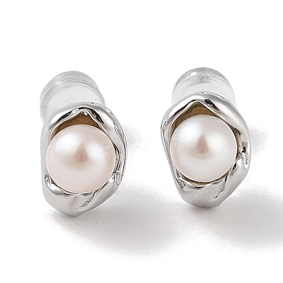 Anti-Tarnish Sterling Silver Stud Earrings EJEW-C087-07A-P-1