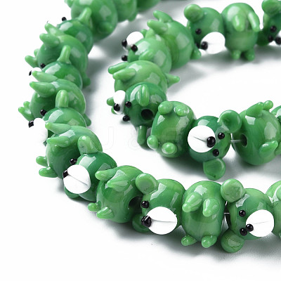 Opaque Handmade Bumpy Lampwork Beads Strands LAMP-T007-19-A04-1