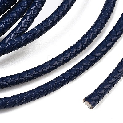 Braided Leather Cord with Core WL-F009-6mm-04-1