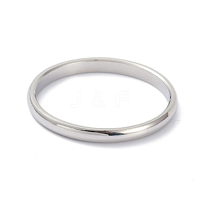 Non-Tarnish 2mm Polished Plain Dome Finger Ring for Girl Women LS-RJEW-C012-05F-P-1