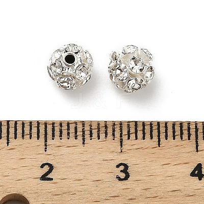 6mm Brass Crystal Rhinestone Beads KK-S519-01A-02S-1