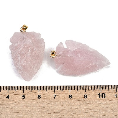 Raw Rough Natural Rose Quartz Pendants G-G162-01G-01-1
