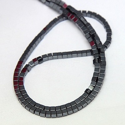 Electroplate Non-magnetic Synthetic Hematite Beads Strands G-J170A-4x4mm-03-1