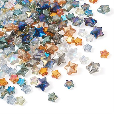 210Pcs 12 Style Electroplate Glass Beads EGLA-SW0001-03-1