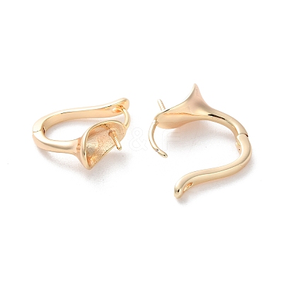 Rack Plating Brass Earring Findings KK-S405-05G-1