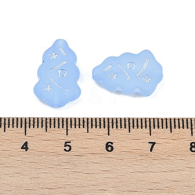 Frosted Transparent Acrylic Beads OACR-P029-04B-04-1