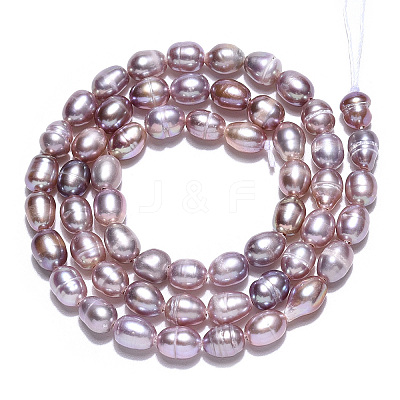 Natural Cultured Freshwater Pearl Beads Strands PEAR-N012-04O-1