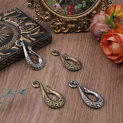 4Pcs 2 Colors Alloy S-Hook Clasps FIND-CP0003-48-1