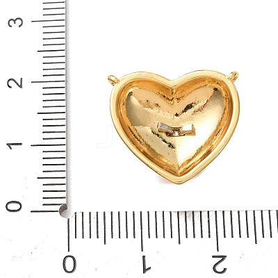 Valentine's Day Brass Micro Pave Clear Cubic Zirconia Pendants KK-C264-16A-G-1