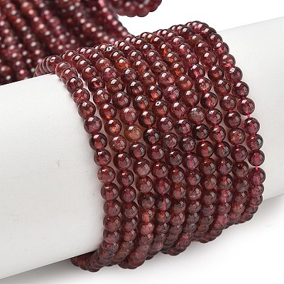 Natural Garnet Beads Strands X-G-Z104-A01-4mm-1