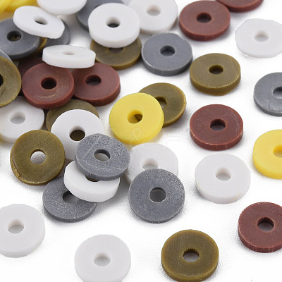 5 Colors Handmade Polymer Clay Beads CLAY-N011-032-25-1