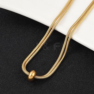 Ion Plating(IP) Adjustable 304 Stainless Steel Slider Necklaces NJEW-L156-004G-1