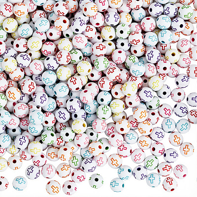 600Pcs Craft Acrylic Beads SACR-PA0001-34-1