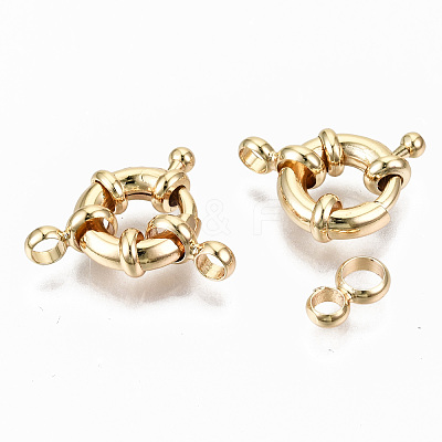 Brass Spring Ring Clasps KK-S356-112G-NF-1
