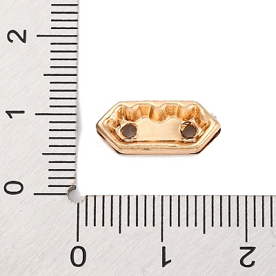 Alloy Crystal Rhinestone Rectangle Spacer Bars FIND-M042-06G-NR-1