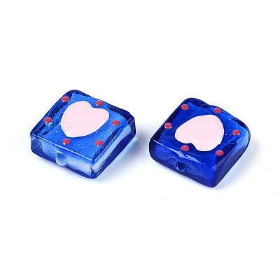 Handmade Spray Painted Lampwork Beads LAMP-N035-02D-1