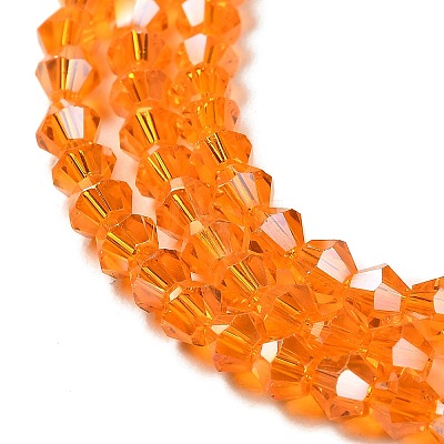 Transparent Electroplate Glass Beads Strands EGLA-A039-T6mm-B23-1