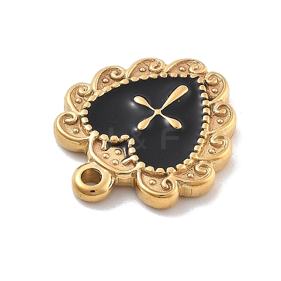 304 Stainless Steel Enamel Pendants STAS-M092-12G-01-1