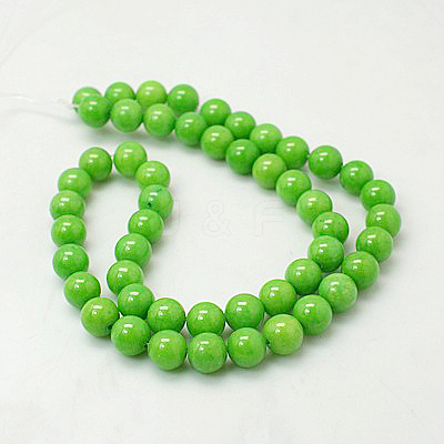 Natural Mashan Jade Round Beads Strands G-D263-12mm-XS17-1