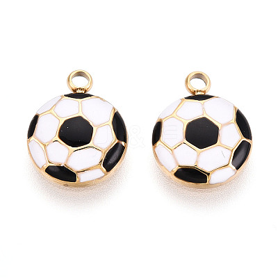 304 Stainless Steel Enamel Pendants STAS-T068-09-1