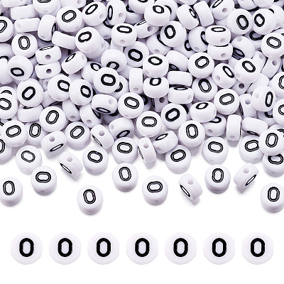 500Pcs Acrylic Horizontal Hole Letter Beads OACR-YS0001-03O-1