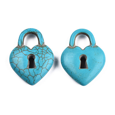 Synthetic Turquoise Pendants X-TURQ-S283-04A-1
