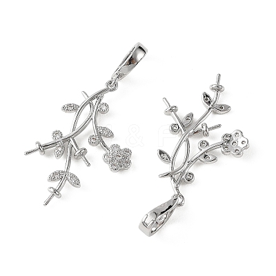 SHEGRACE Brass Micro Pave Cubic Zirconia Peg Bails XGRQ5S483-848-P-1